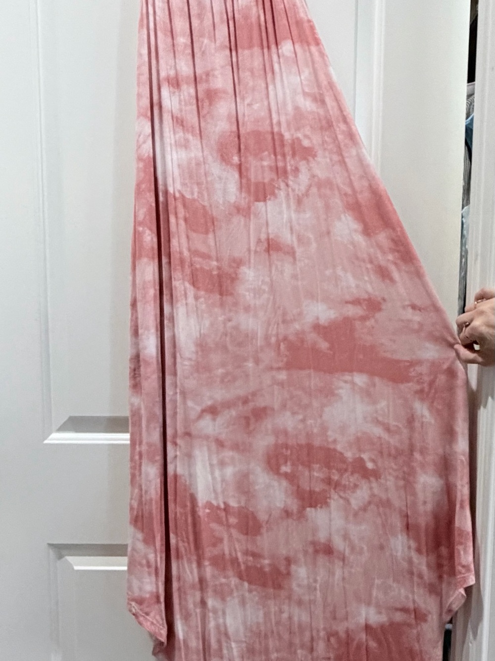 Tie-Dye Pink Maxi dress w/ pockets!